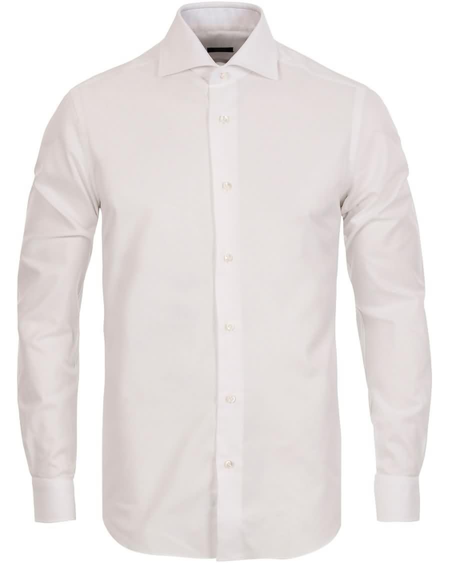 barba napoli slim fit oxford shirt white Ny Ankomst pt8d9